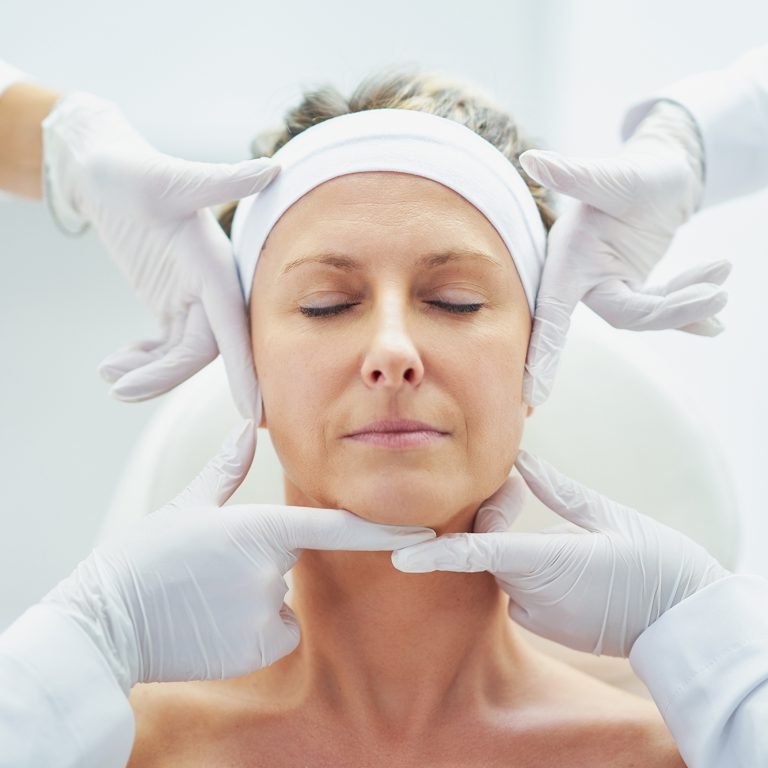 A scene of medical cosmetology treatments botulinum injection. High quality photo